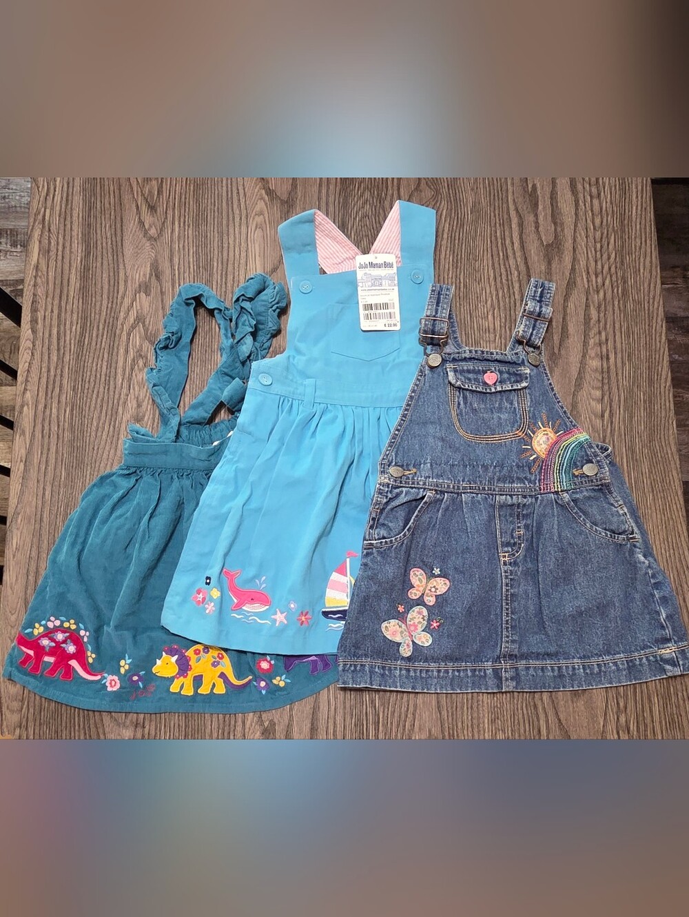 4-5T Bibs BUNDLE Toddler Overalls & Skirt Set